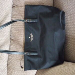 Kate Spade large black nylon tote